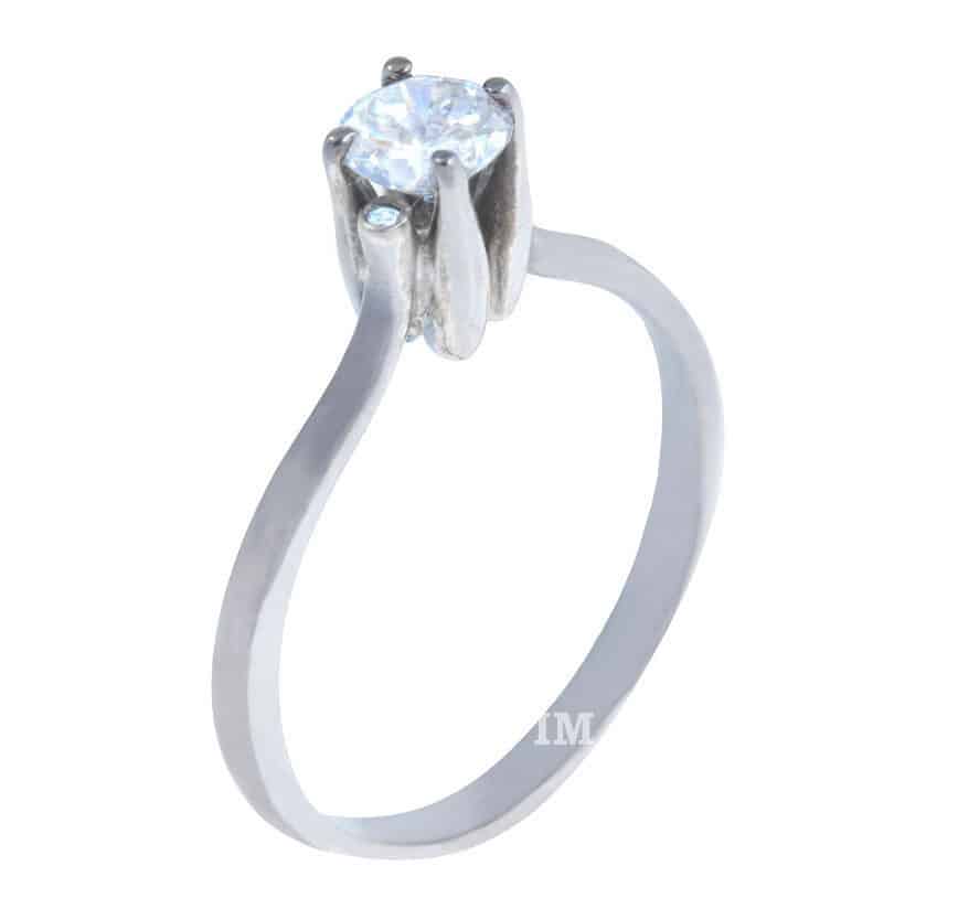 Damenring Verlobungsring IM694, 3 Diamanten - 0,37ct, aus Platin 950