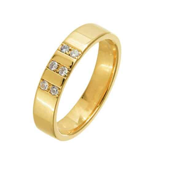 Damenring Partnerring IM613 6 Diamanten - 0,18K Gelbgold poliert