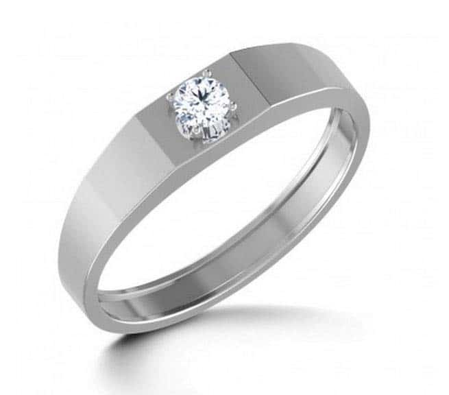 Verlobungsring Partnerring IM659 1 Diamant - 0,16K Platin oder Gold 750 matt