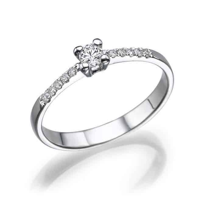 Verlobungsring Partnerring IM674 mit Diamanten 0,30ct aus Weißgold 585