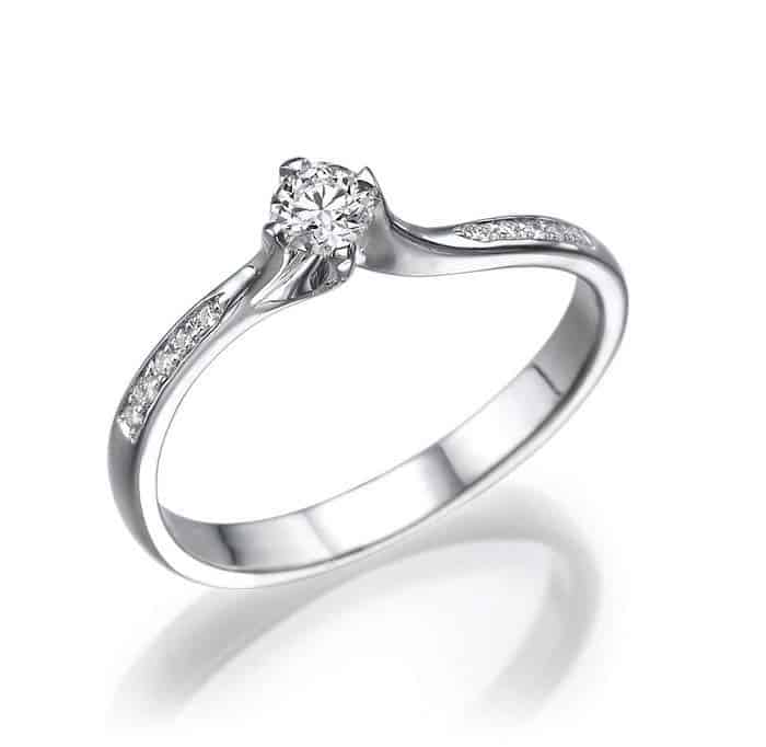 Verlobungsring Partnerring IM676 mit Diamanten - 0,30ct aus Weißgold 585