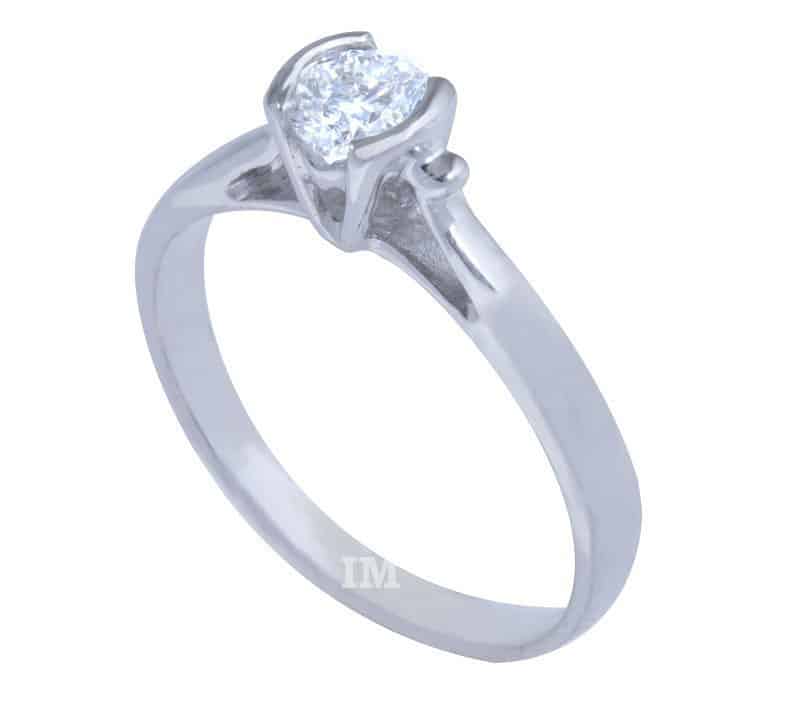 Damenring Verlobungsring IM692, 1 Diamant - 0,40ct aus Platin 950