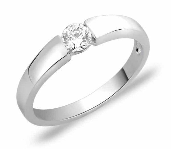 Verlobungsring Partnerring IM647 1 Diamant - 0,20K Weißgold oder Platin 600